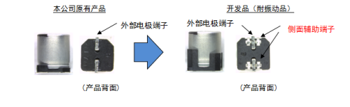 車載用 耐振動(dòng) 導(dǎo)電性聚合33UF 16V物混淆鋁電解電容器實(shí)現(xiàn)產(chǎn)品化